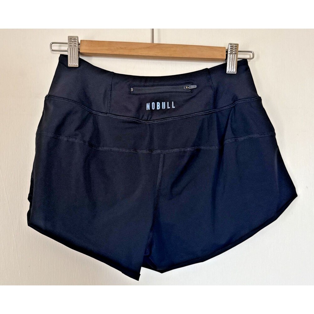 NoBull 2-in-1 Running Shorts Black Brief 3-inch Pocket Women's Small